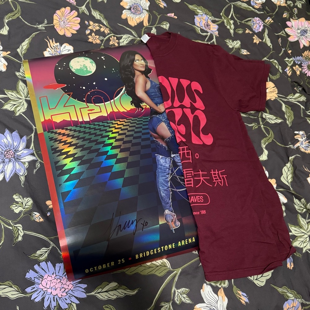 Signed Kacey Musgraves 2019 Concert Poster & Small Slow Burn Shirt
